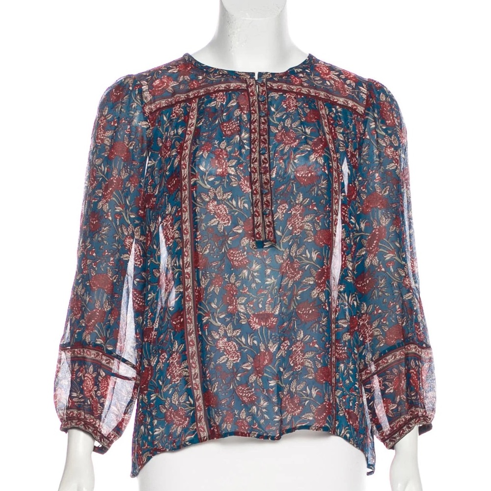 Joie Rosalind Silk Blouse, Deep Marine S